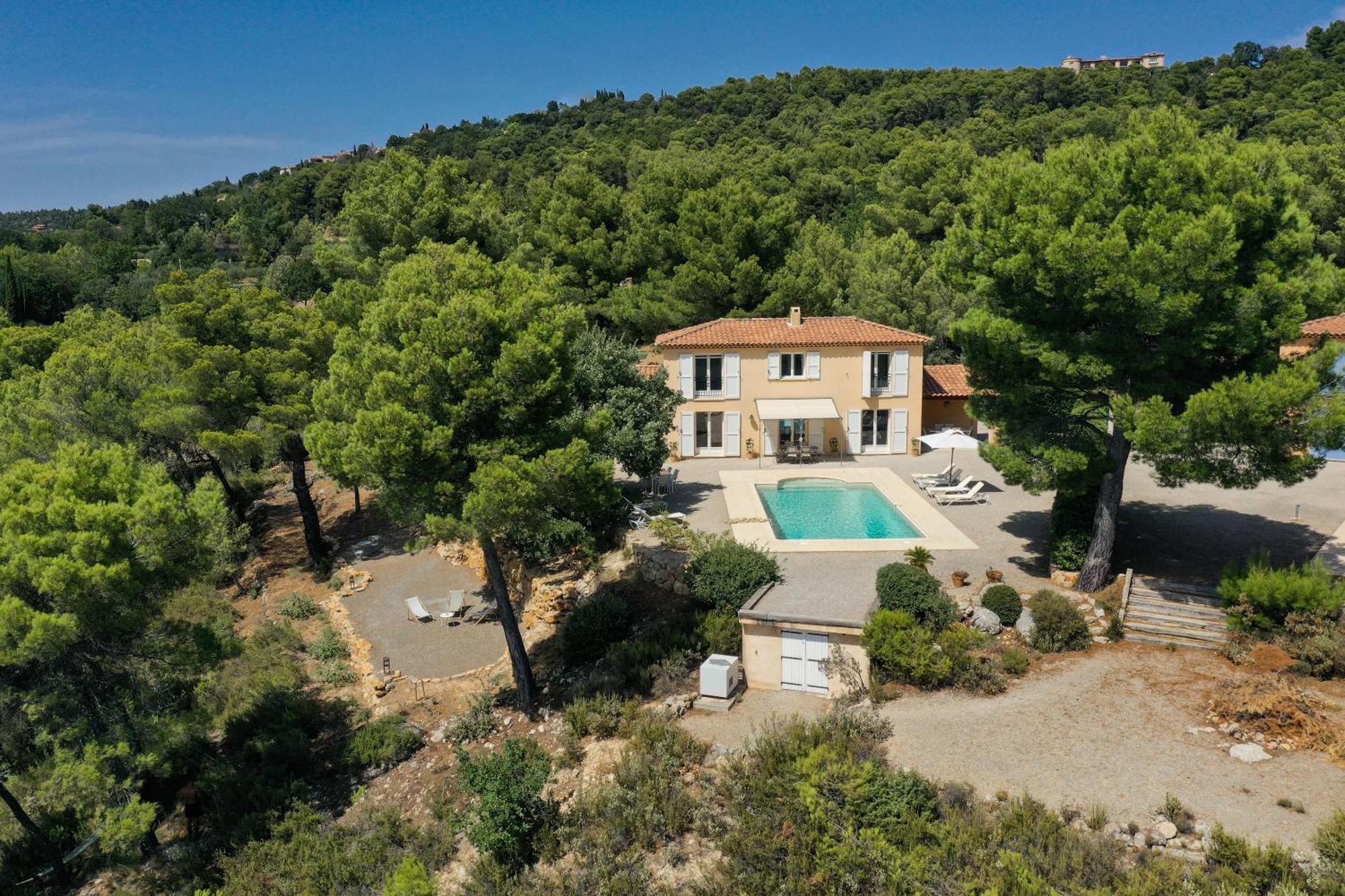 Villa "Le Sortilege" Vue Panoramique Et Piscine Tourtour Exterior foto