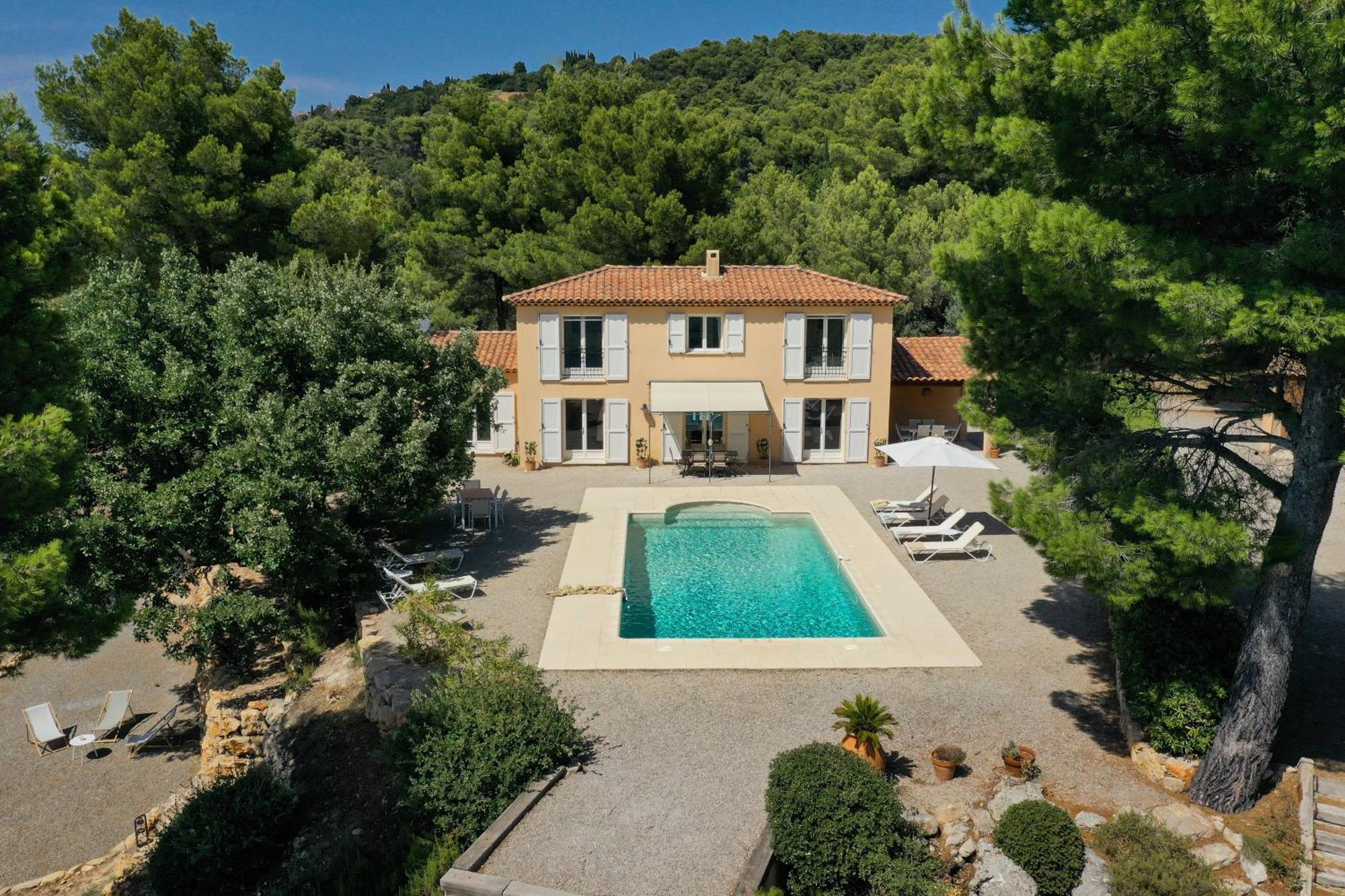 Villa "Le Sortilege" Vue Panoramique Et Piscine Tourtour Exterior foto
