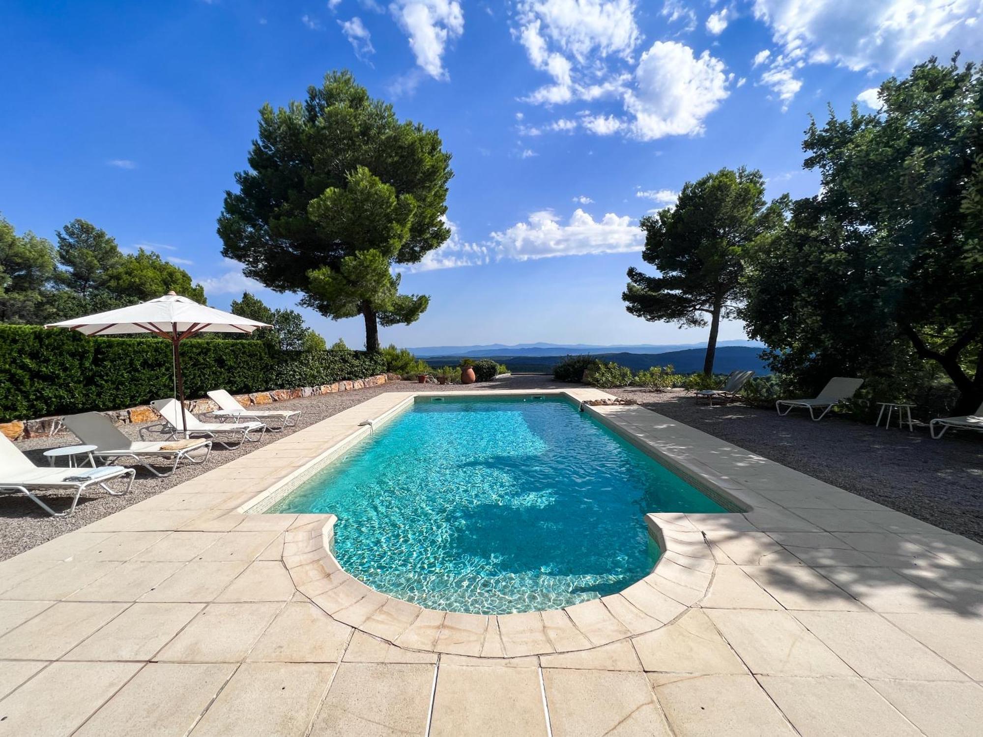 Villa "Le Sortilege" Vue Panoramique Et Piscine Tourtour Exterior foto
