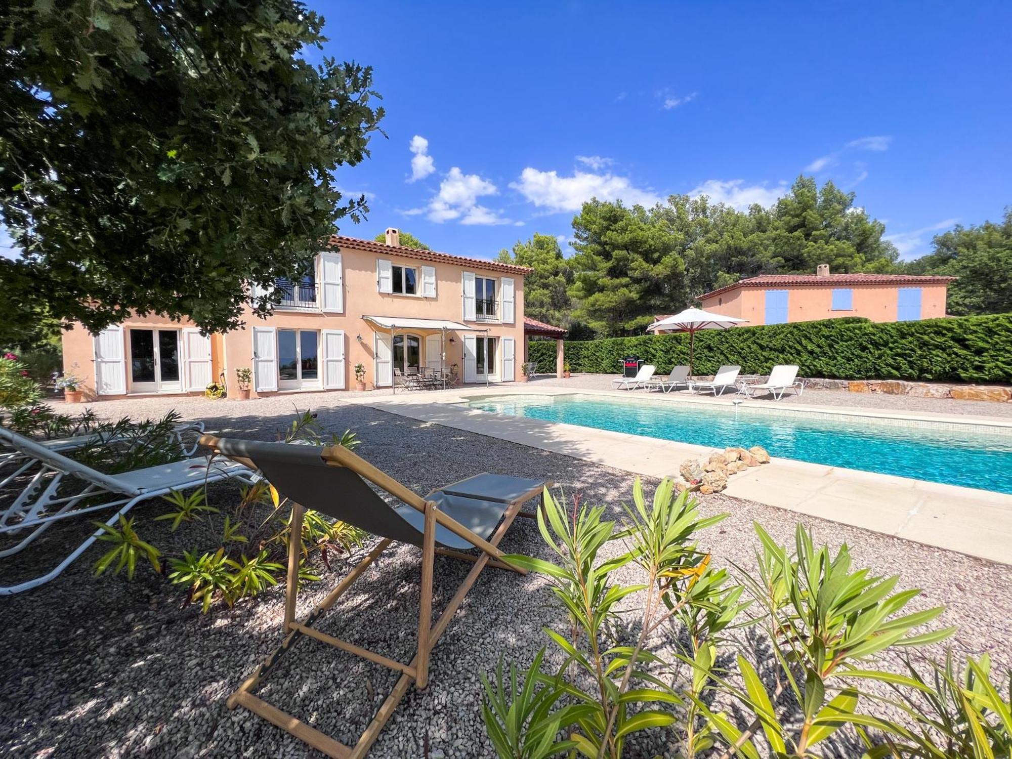 Villa "Le Sortilege" Vue Panoramique Et Piscine Tourtour Exterior foto